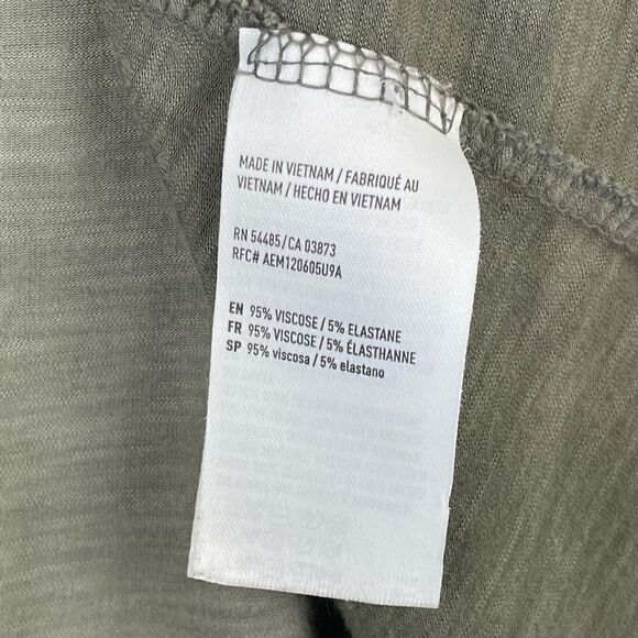 Pre-Owed American Eagle Womens Green Scope Neck Soft & Sexy Short Sleeve Top - Picture 6 of 6